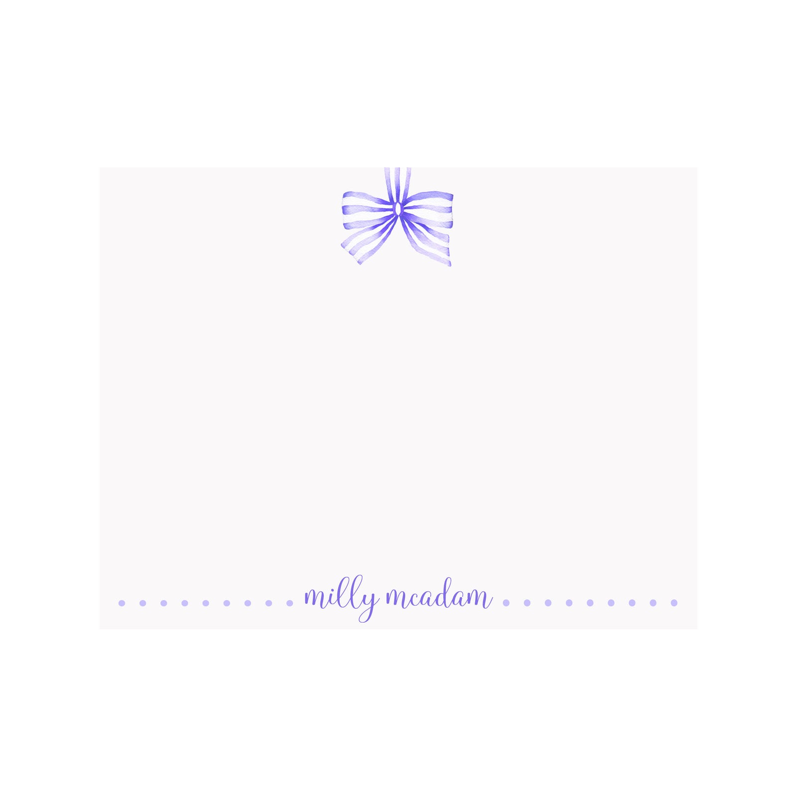 Striped Ribbon Pink Stationery