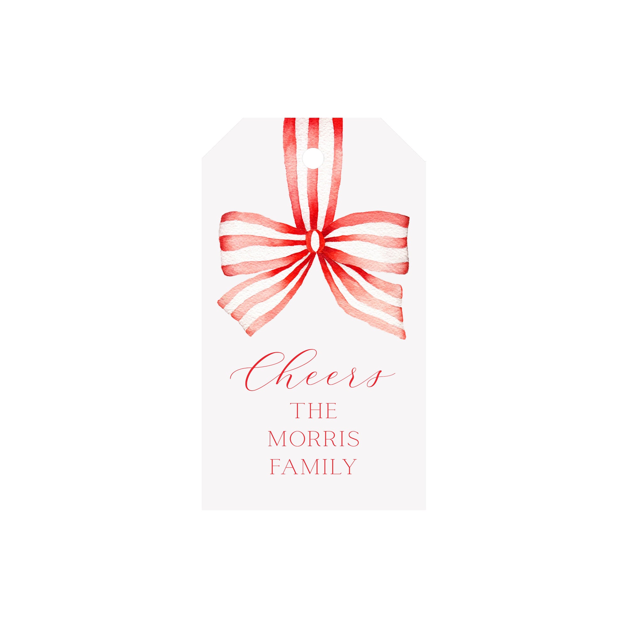 Striped Ribbon Personalized Luggage Gift Tags