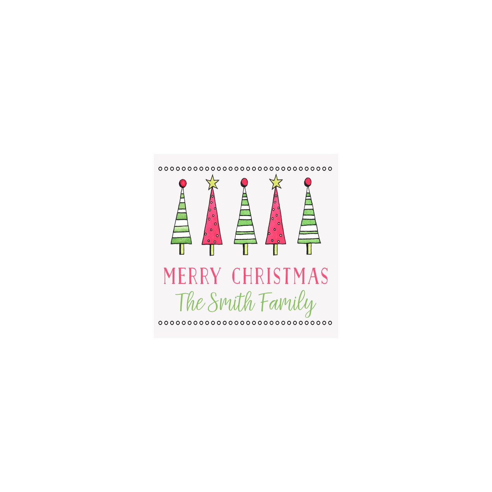 Striped Trees Personalized Gift Tags & Stickers