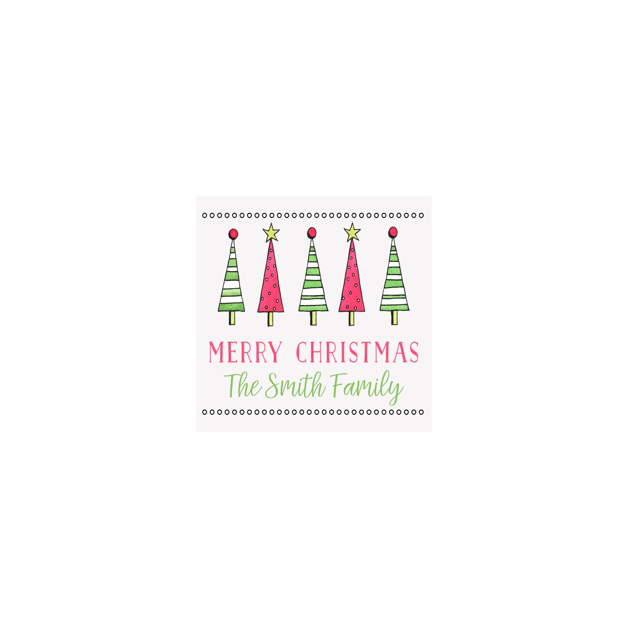 Striped Trees Personalized Gift Tags & Stickers