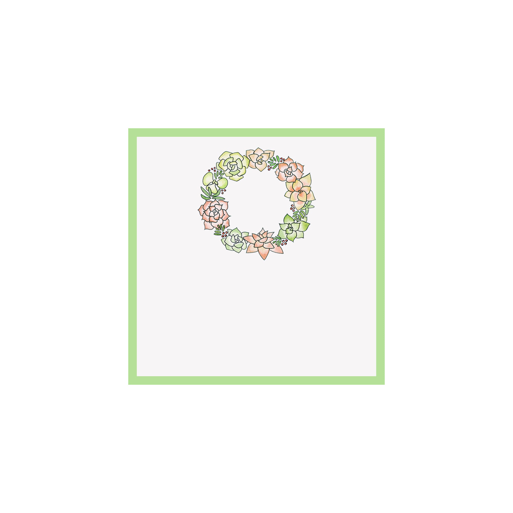 Succulent Wreath Gift Tag