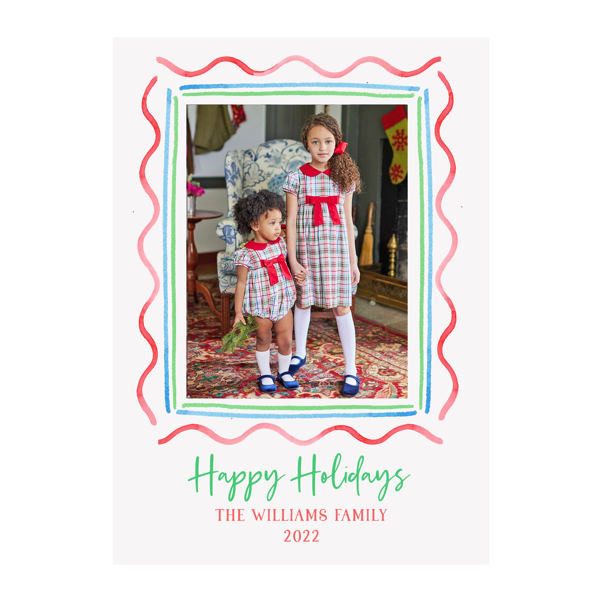 Sugarplum Swirls Holiday Photo Cards