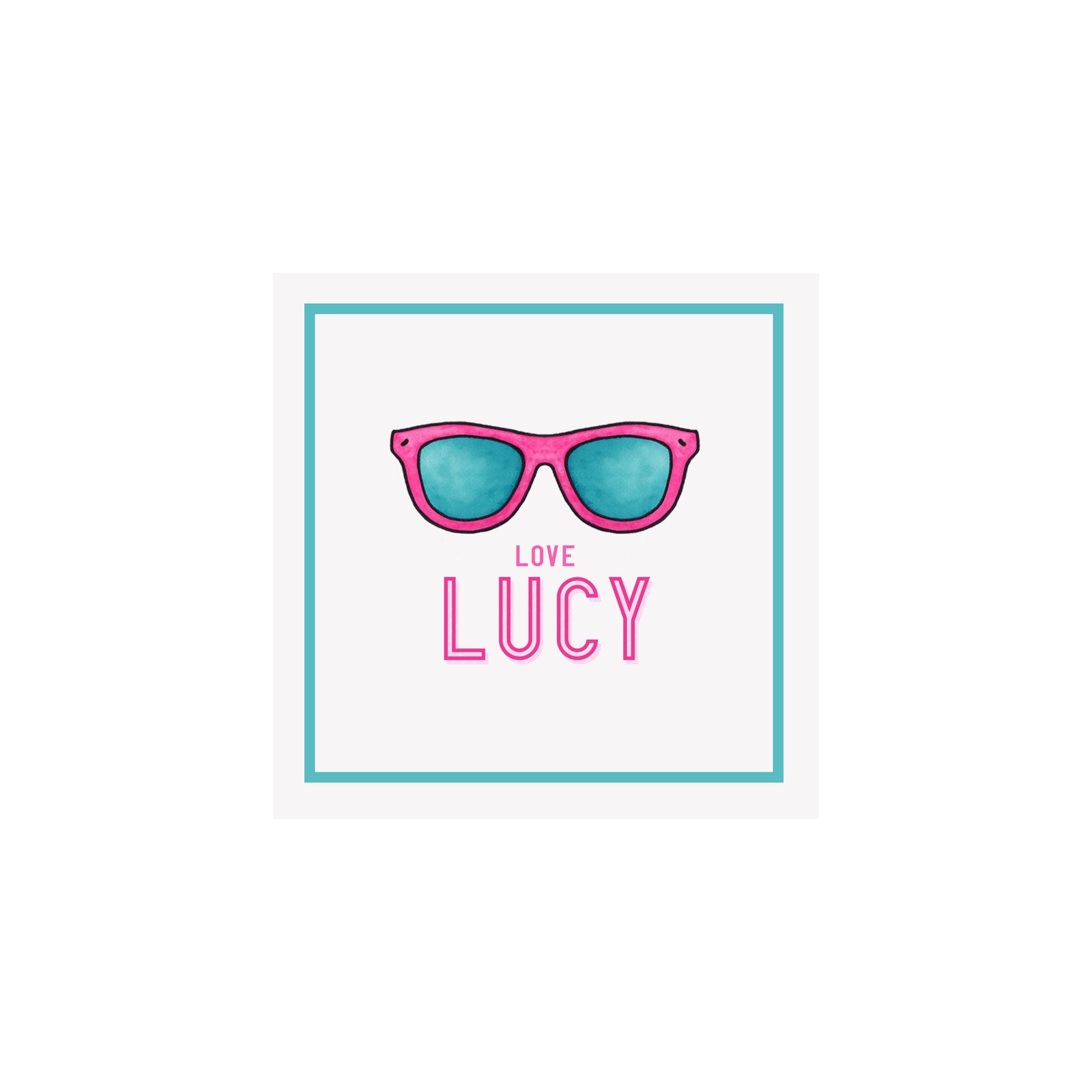 Sunglasses Gift Tags & Stickers- Pink