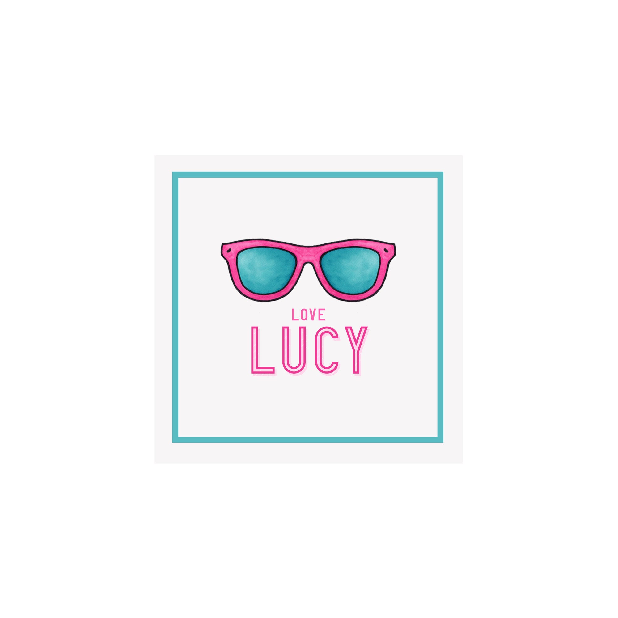 Sunglasses Gift Tags & Stickers- Pink