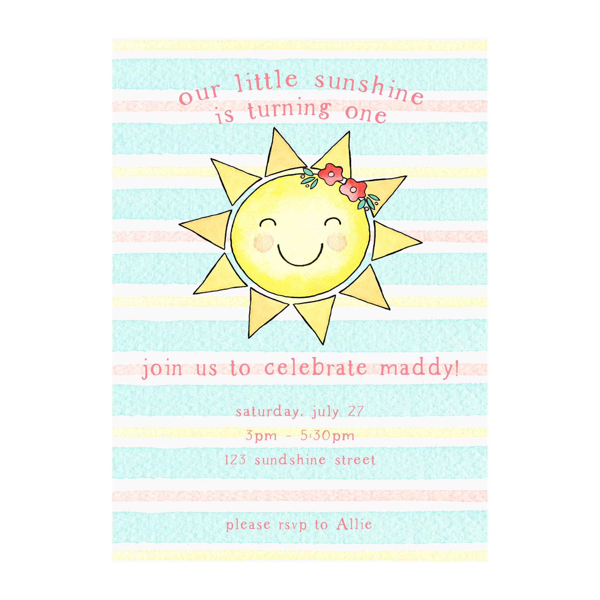 Sunshine Party Invitation