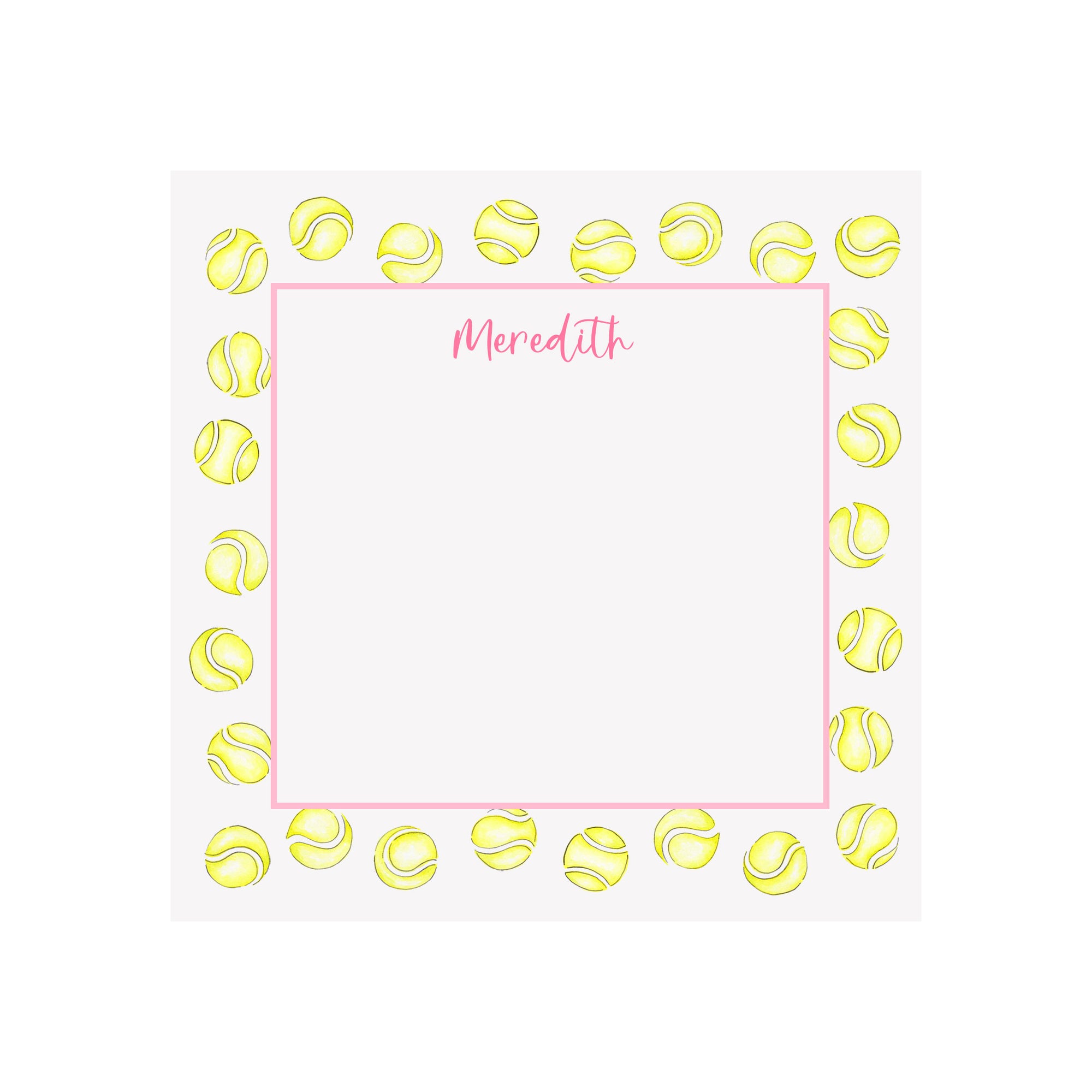 Tennis Balls Notepad- Personalized
