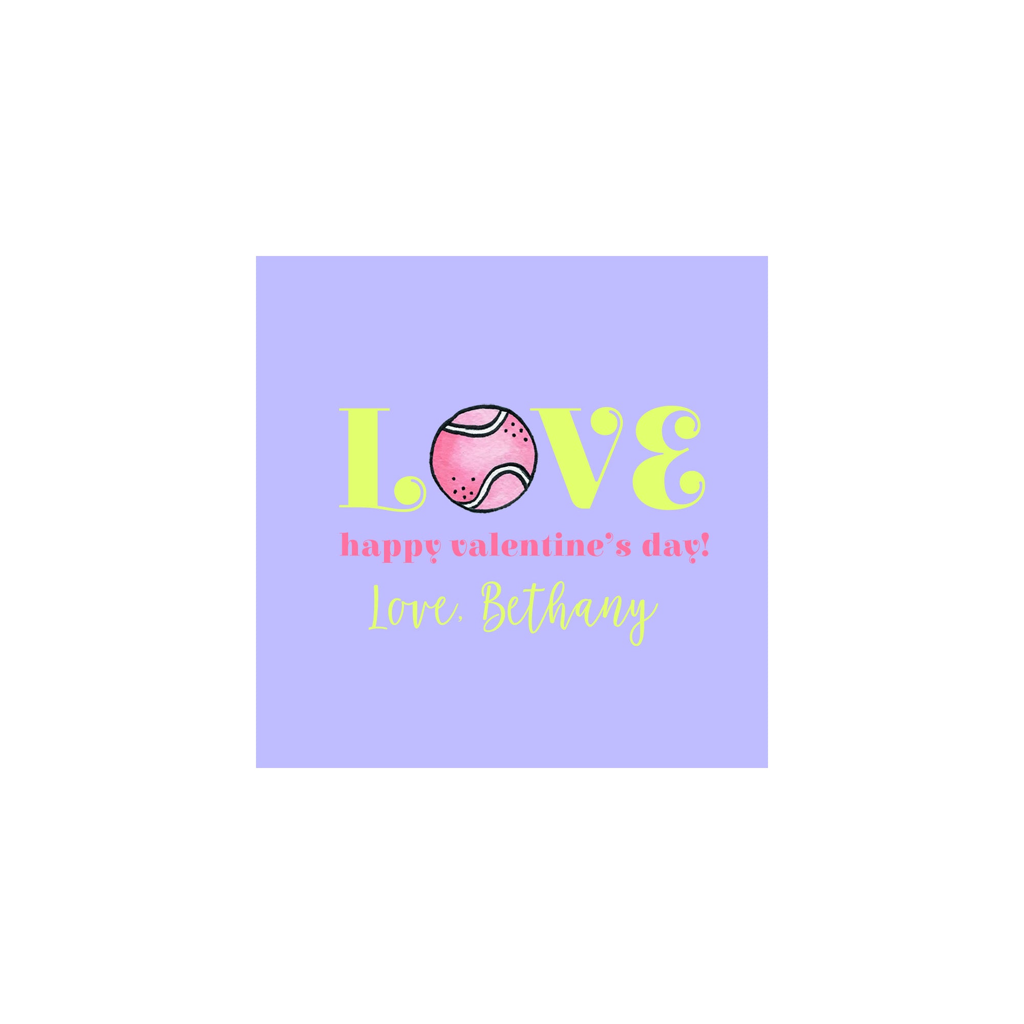 Tennis Valentine Gift Tags & Stickers