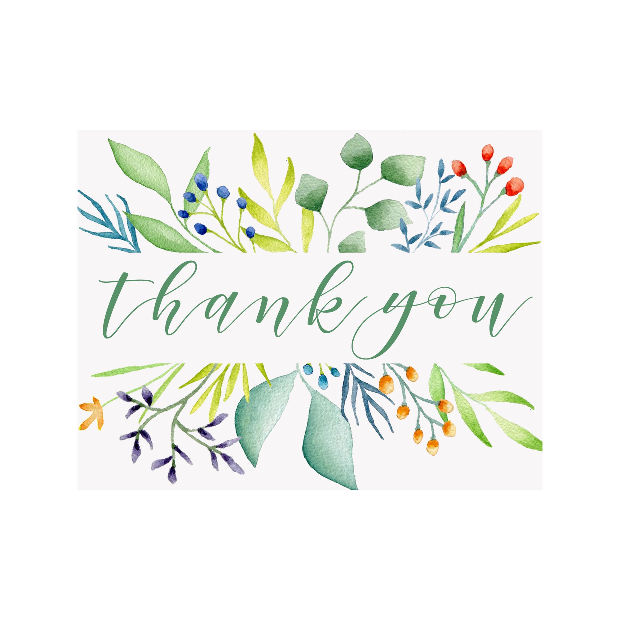 Thank you Foliage Greeting Card