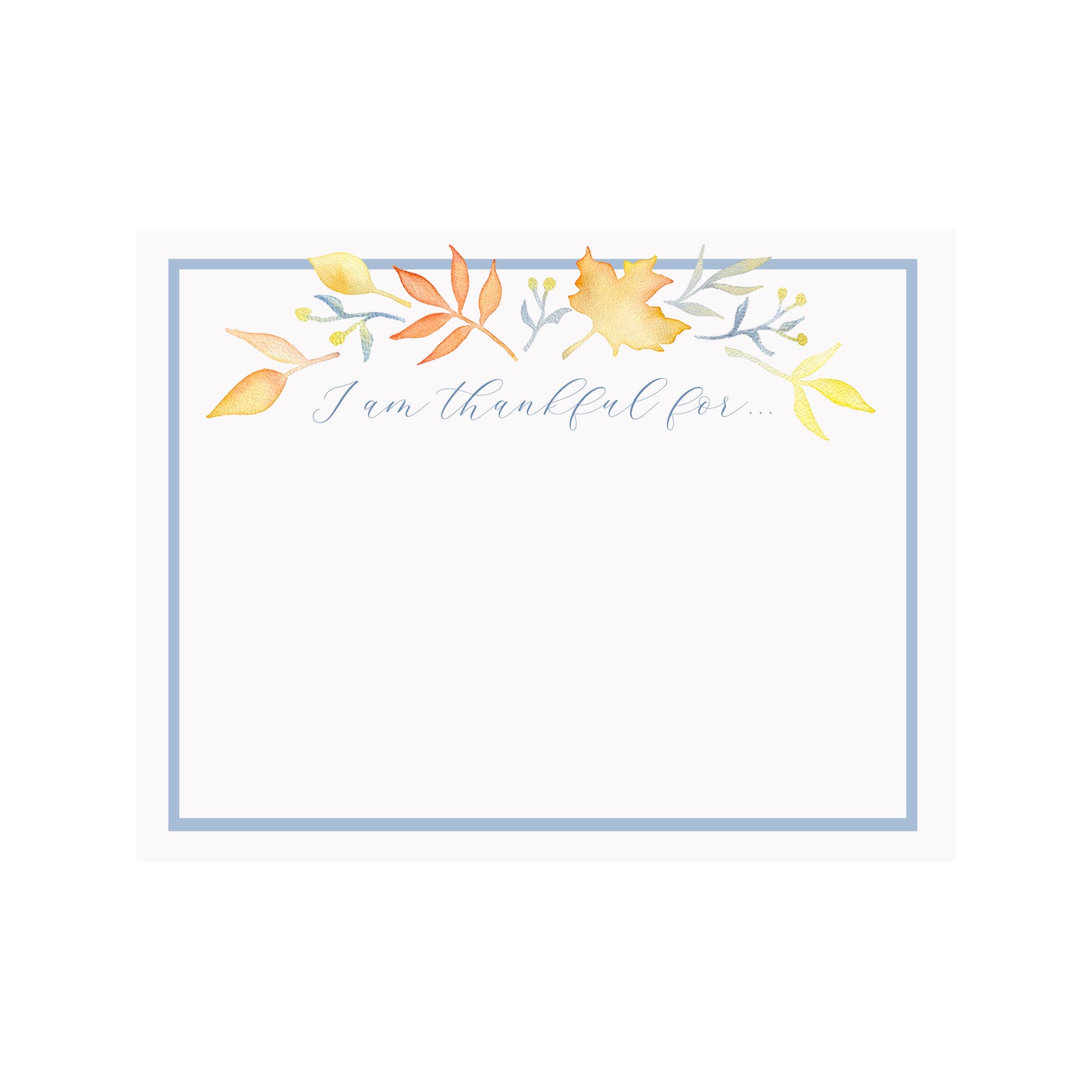 Leaves Thankful Note Card