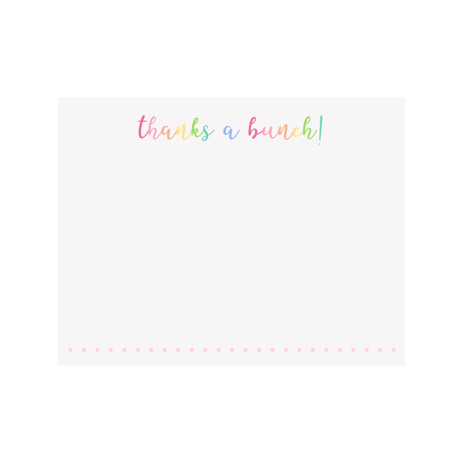 Thanks a Bunch Rainbow Notecards