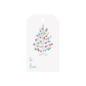 Tinsel Tree Luggage Gift Tags