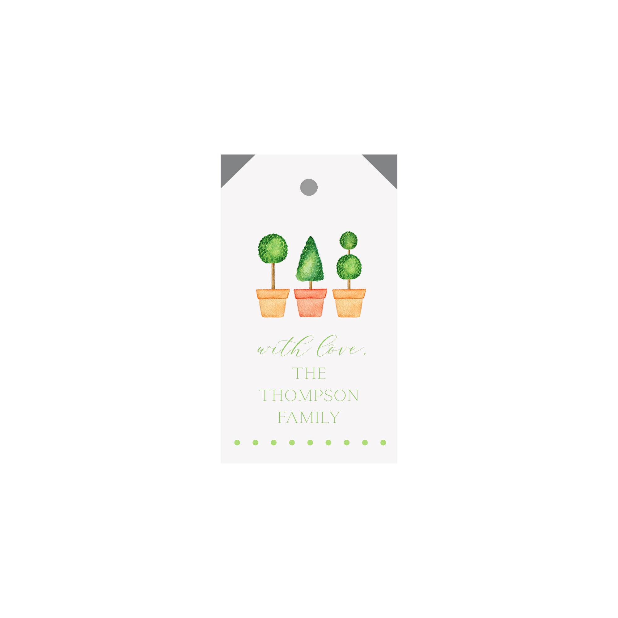 Topiaries Personalized Luggage Gift Tags
