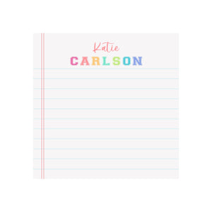 Primary Varsity Name Notepad- Personalized