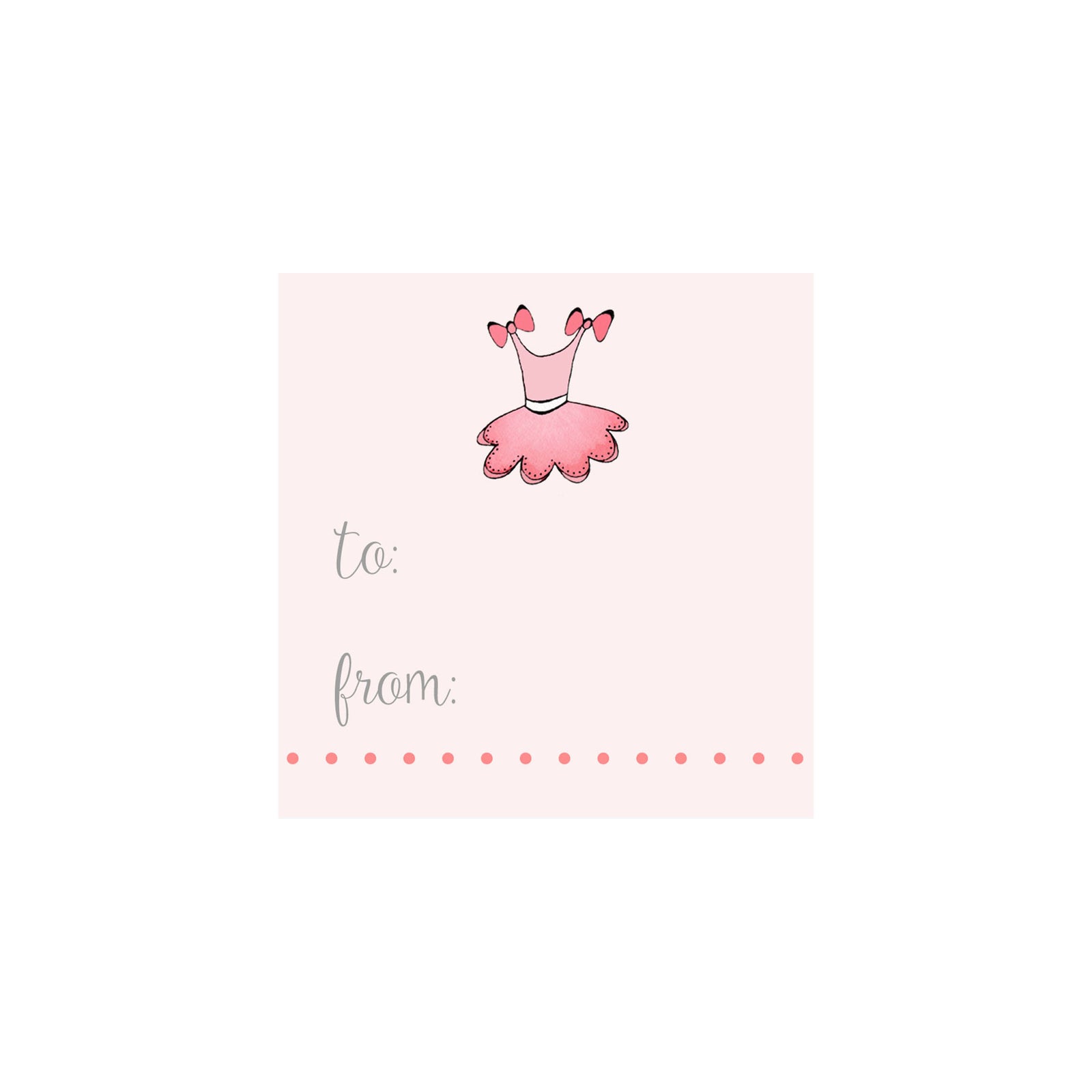 Tutu Gift Tag