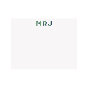 Monogram Stationery- Two Tone- Assorted Colors