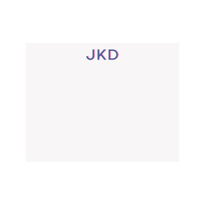 Monogram Stationery- Two Tone- Assorted Colors