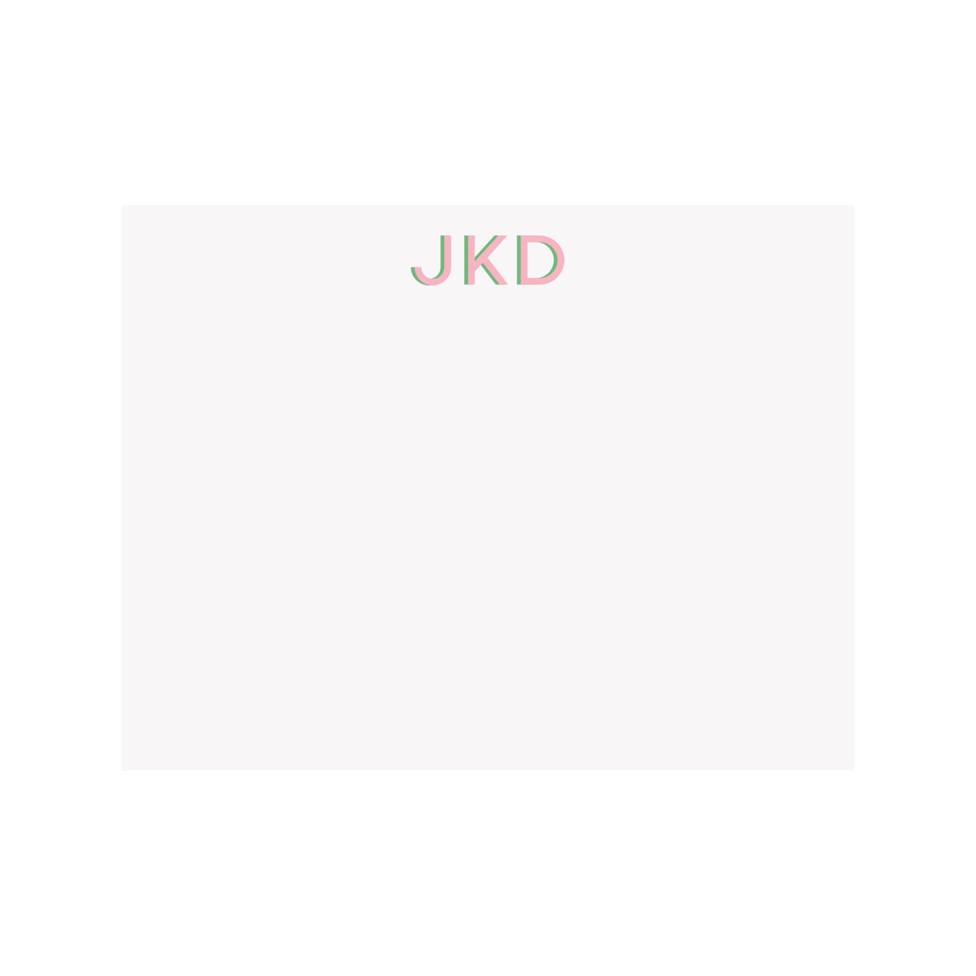 Monogram Stationery- Two Tone- Assorted Colors