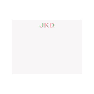 Monogram Stationery- Two Tone- Assorted Colors