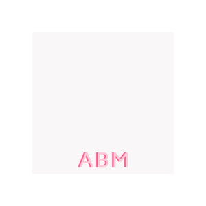 Personalized Two Tone Monogram Notepad- Assorted Colors