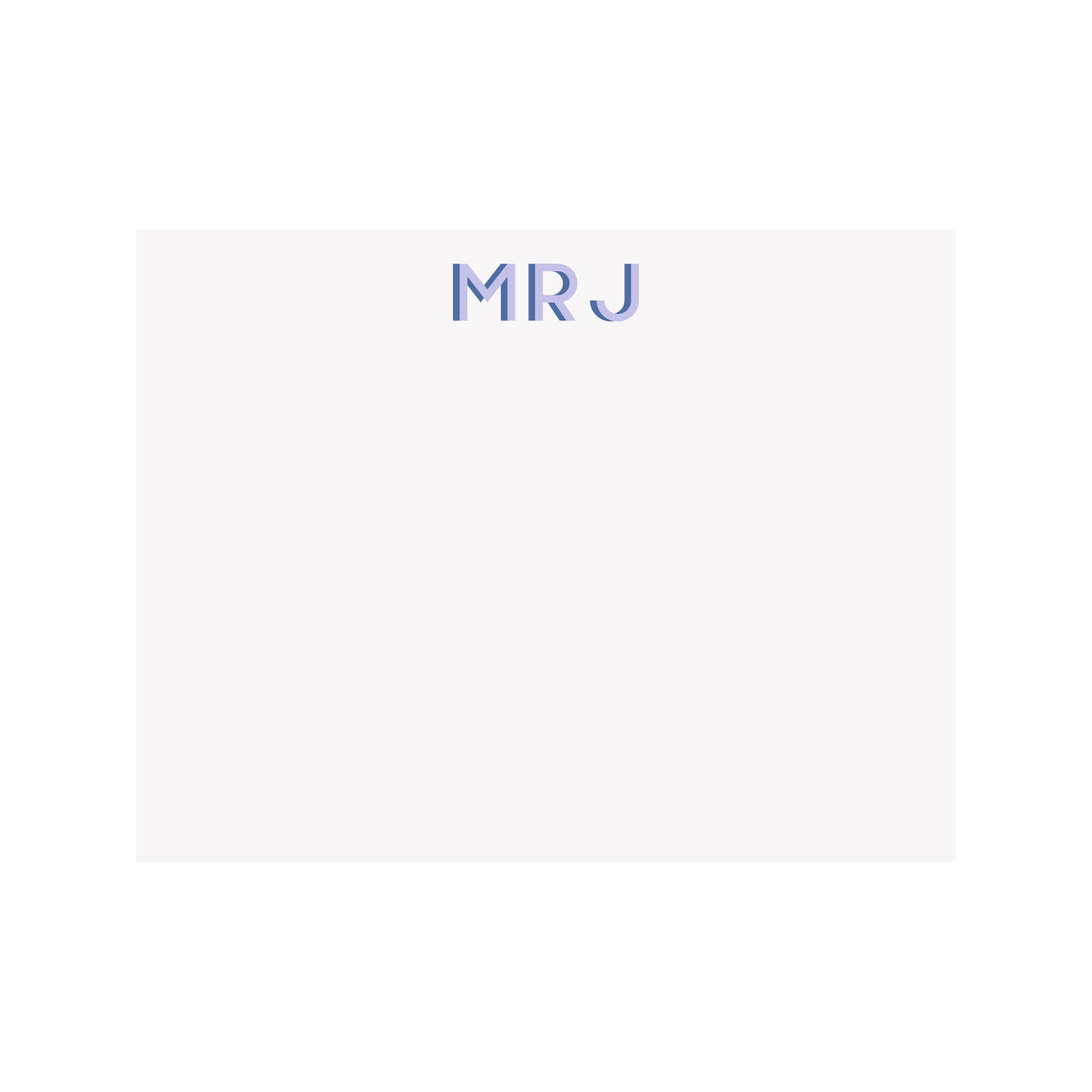 Monogram Stationery- Two Tone