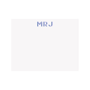 Monogram Stationery- Two Tone- Assorted Colors