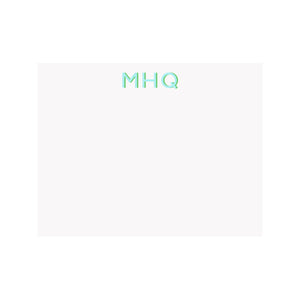 Two Tone Monogram Stationery