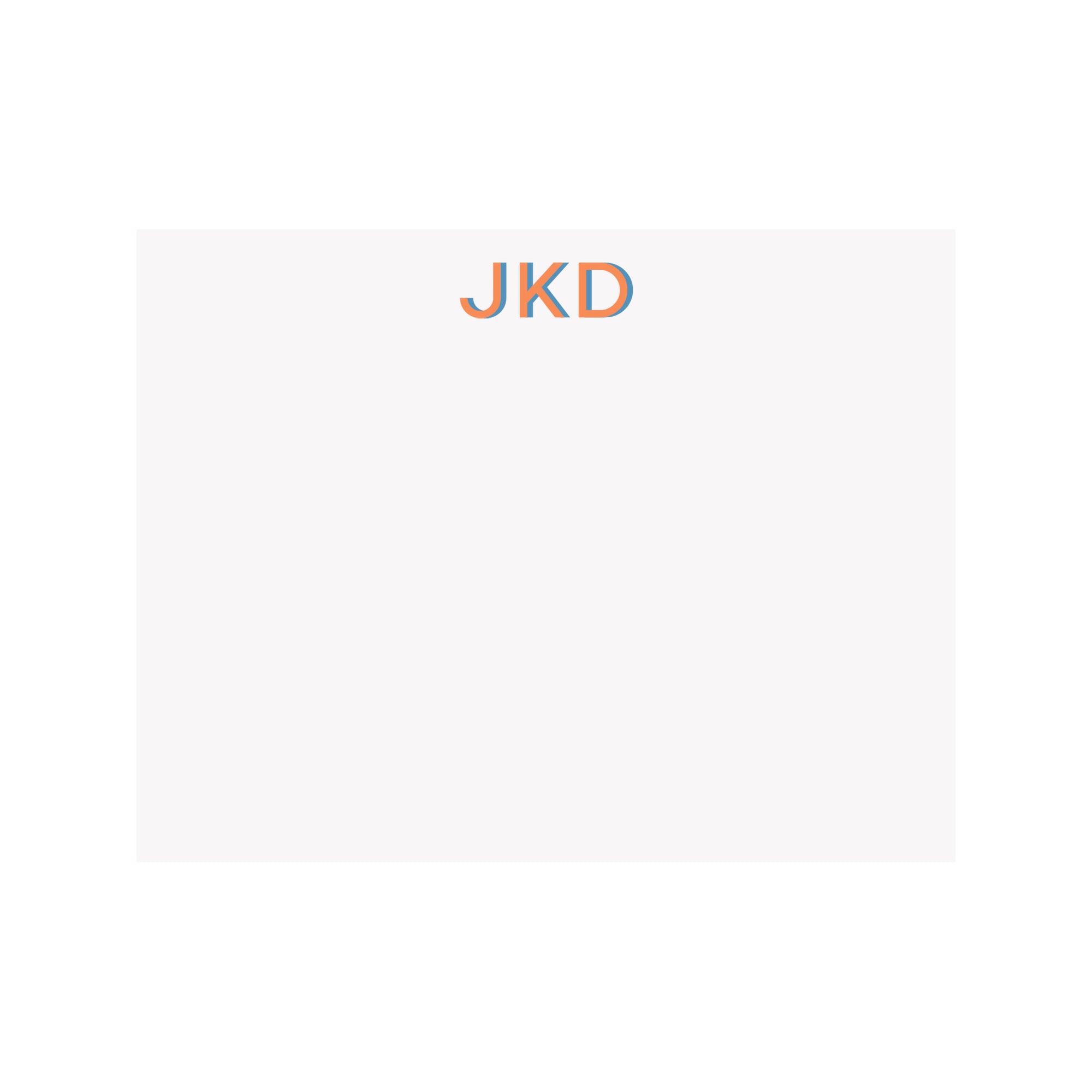 Monogram Stationery- Two Tone- Assorted Colors