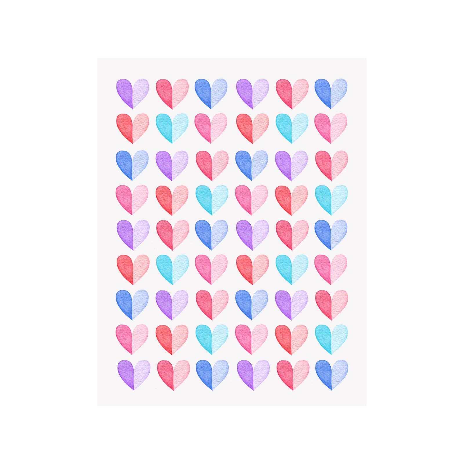 Two Tone Hearts Card