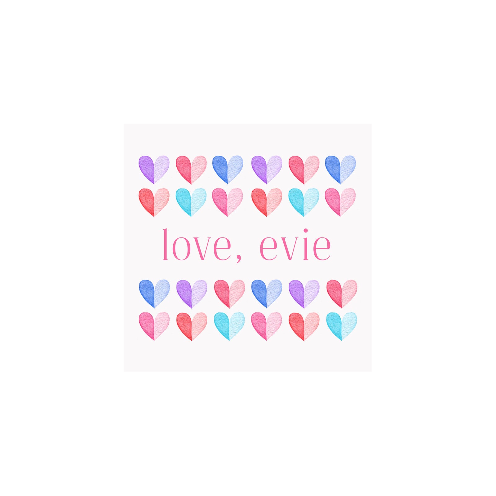 Two Tone Hearts Gift Tags & Stickers