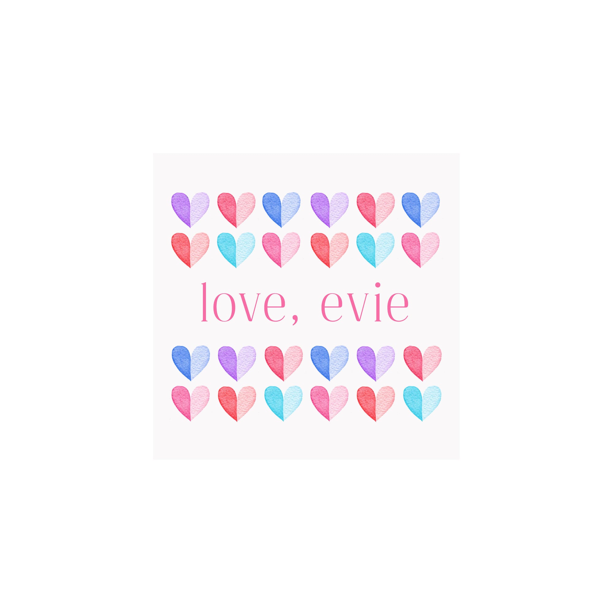 Two Tone Hearts Gift Tags & Stickers