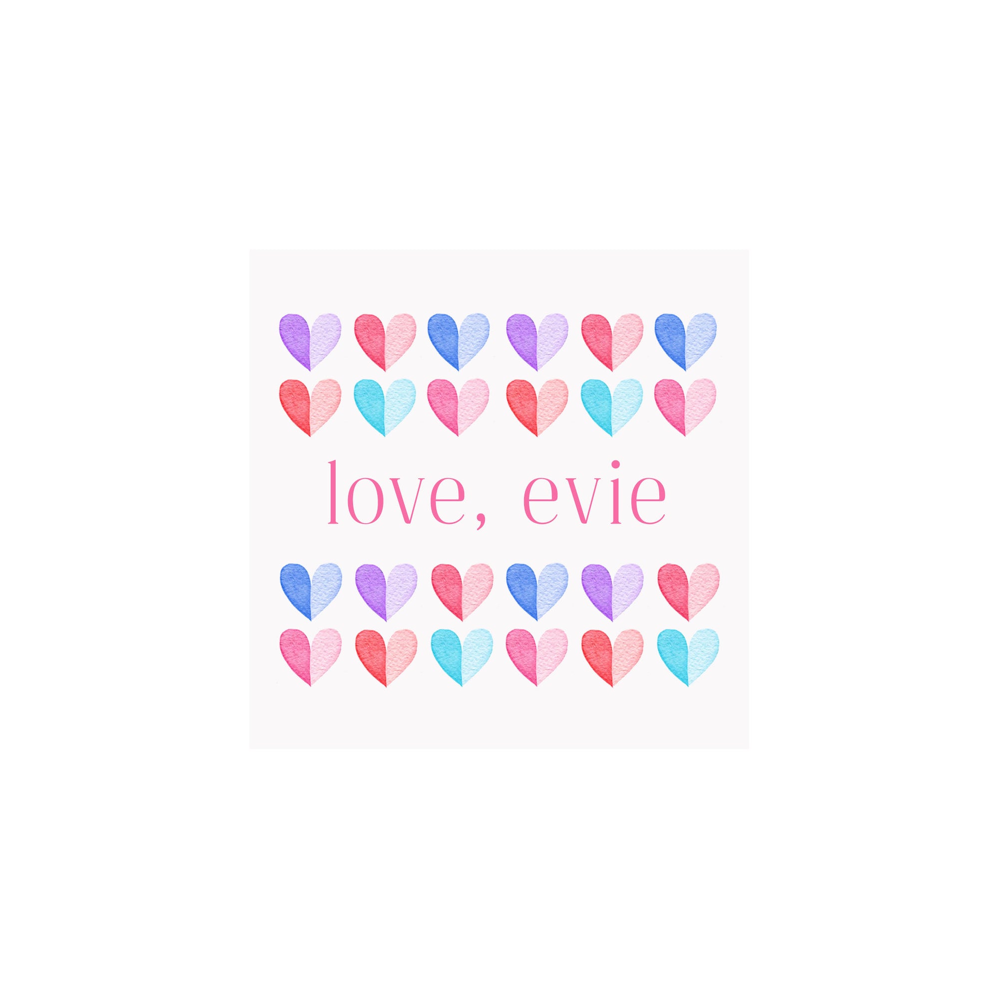 Two Tone Hearts Gift Tags & Stickers