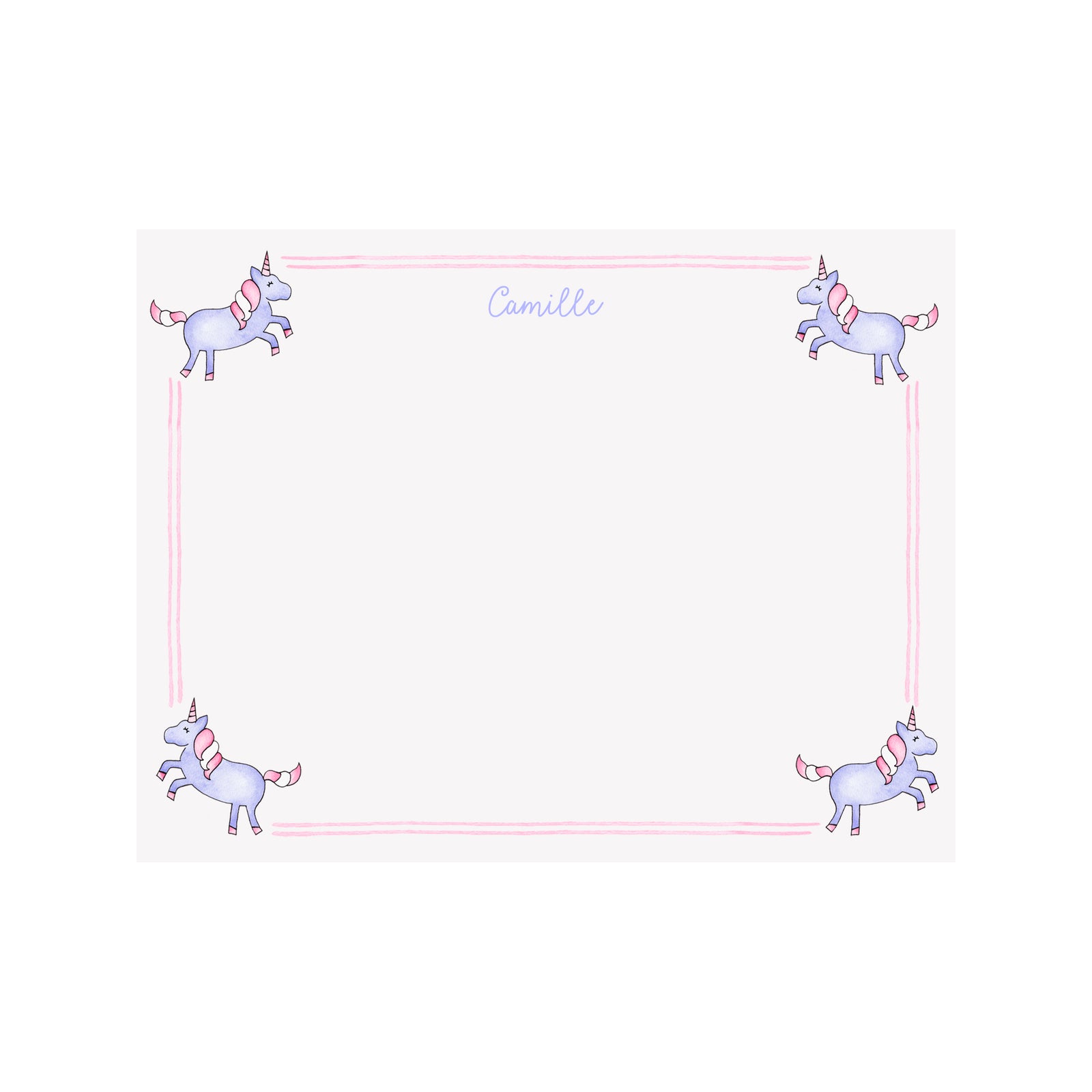 Unicorn Border Stationery