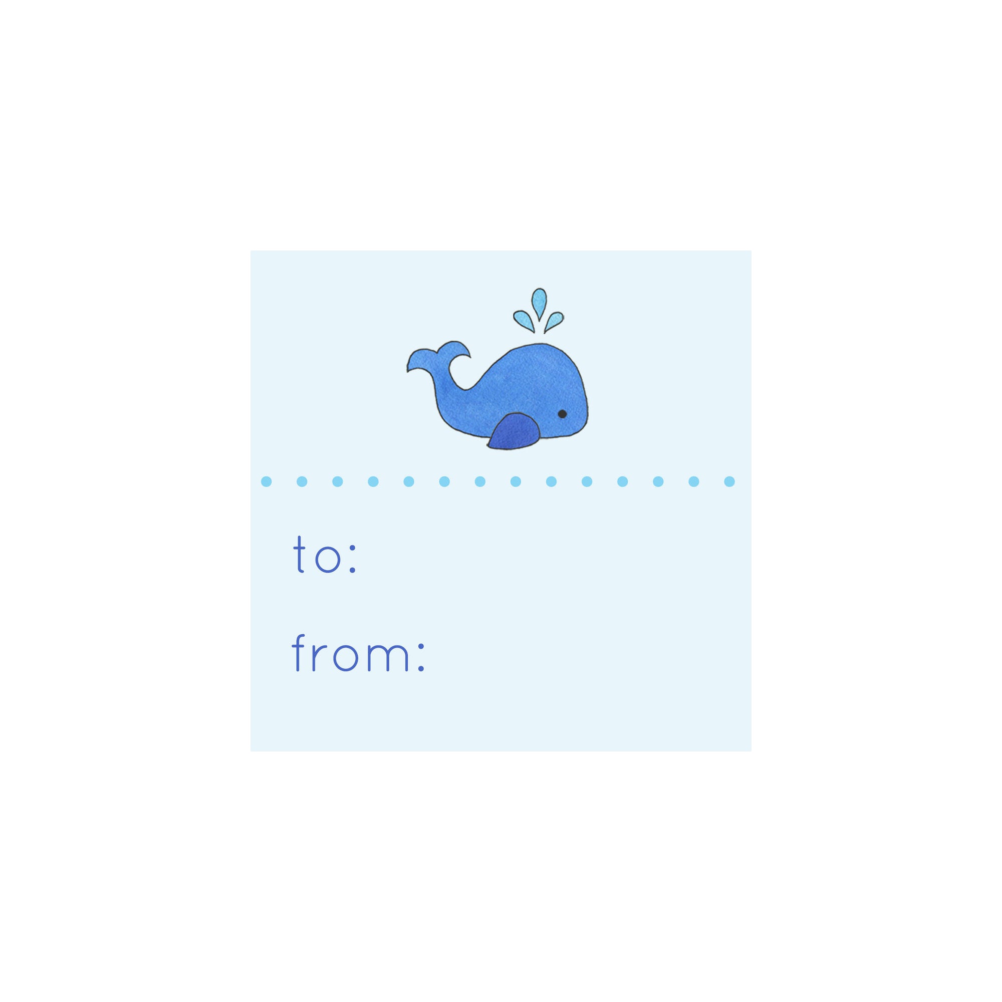 Whale Gift Tag