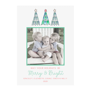 Whimsy Trees Holiday Photo Cards