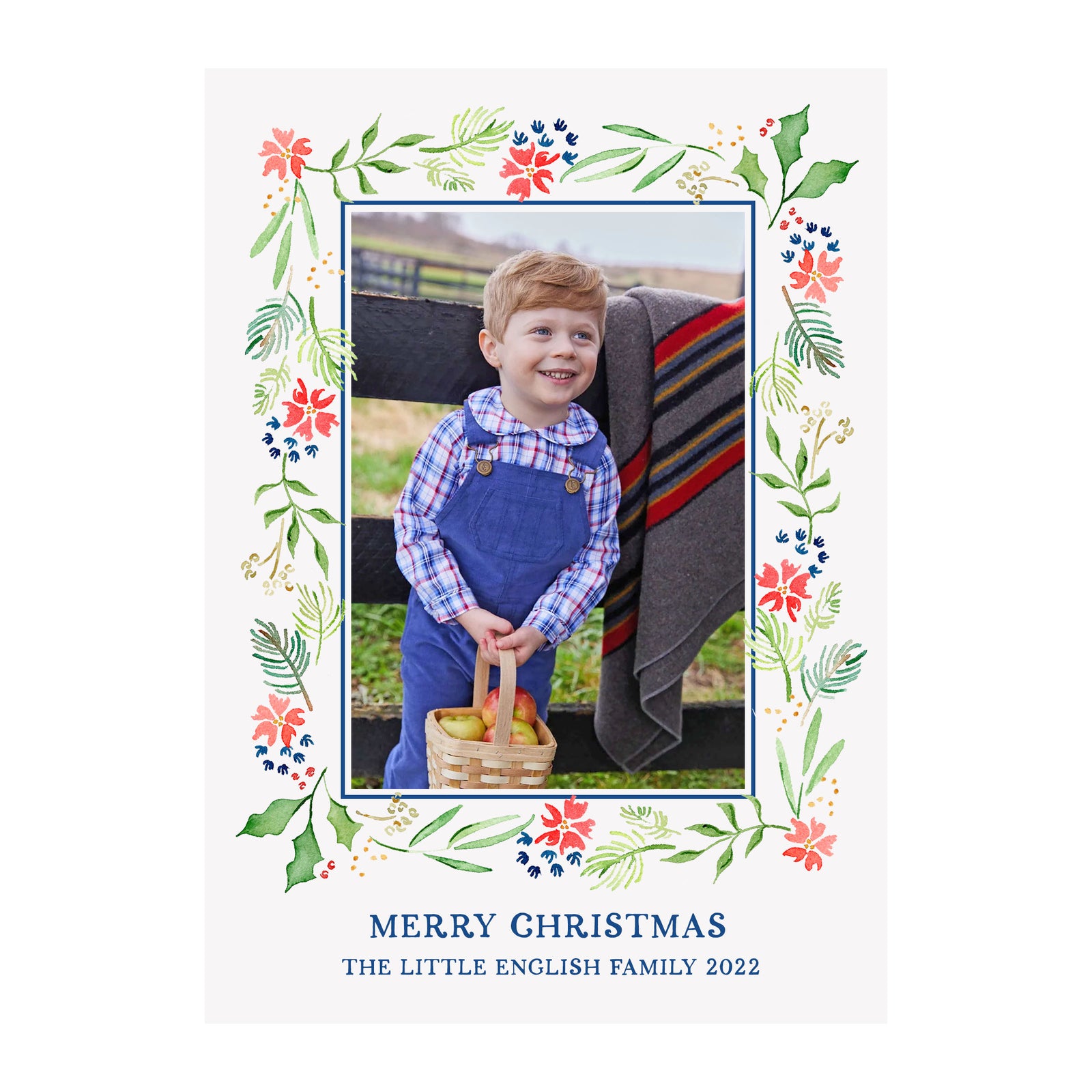 Winter Foliage Holiday Photo Cards