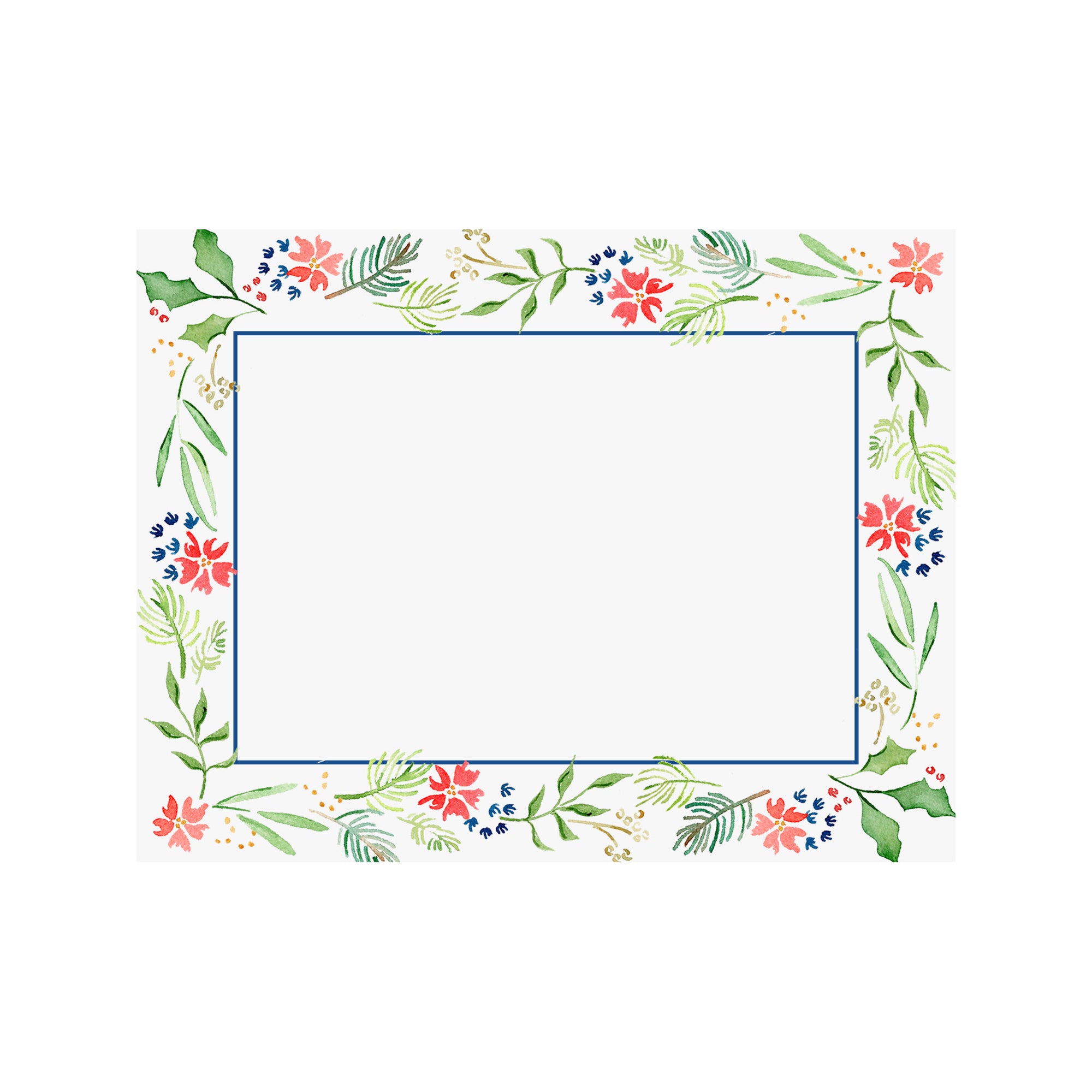 Winter Foliage Border Note Card