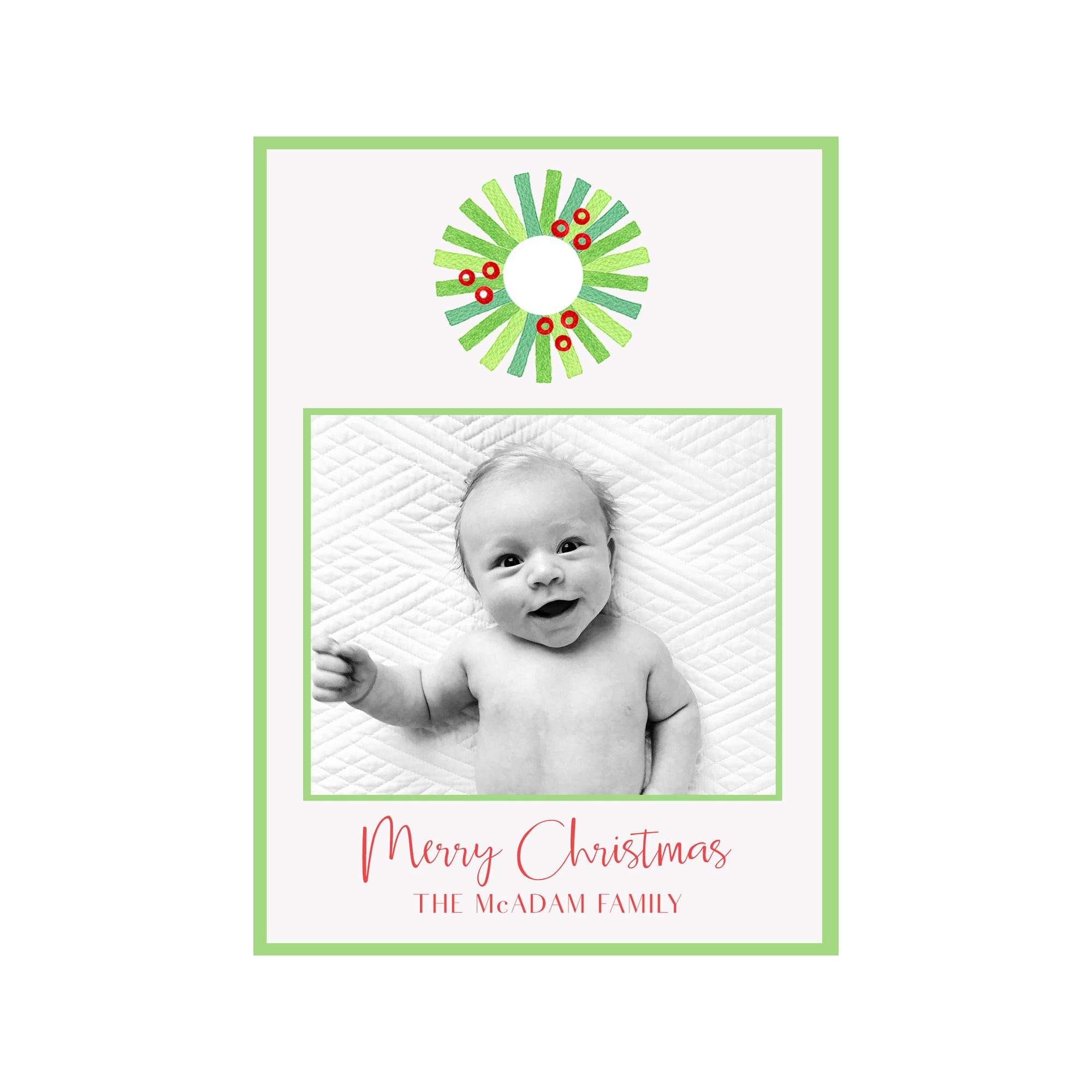 Wreath Holiday Photo Cards