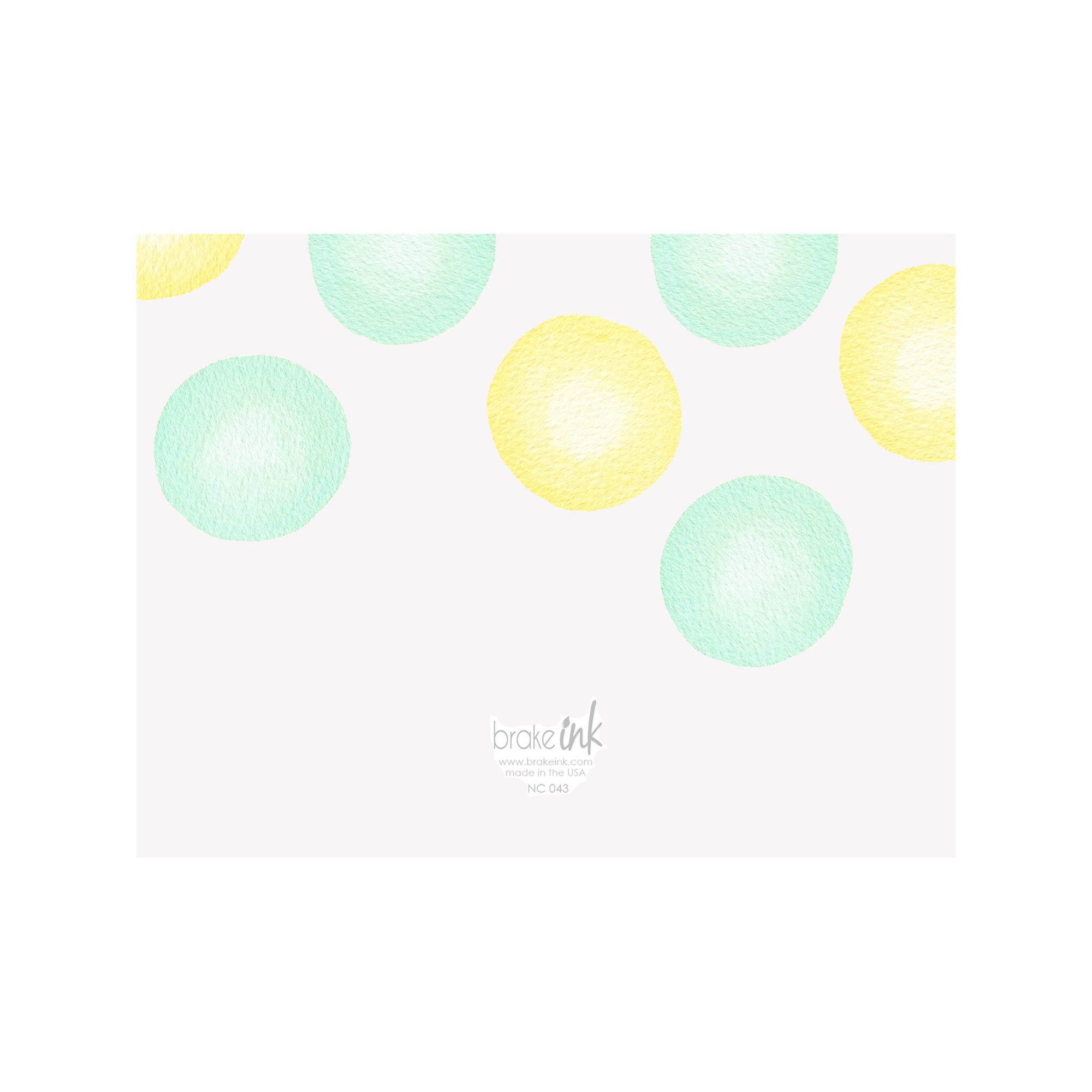 Jumbo Dots Notecard- Yellow Green