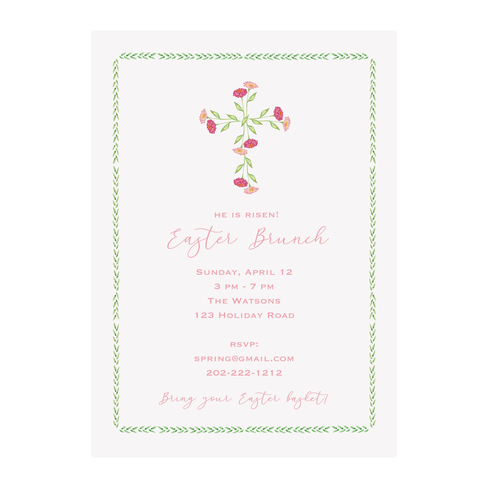 Zinnia Cross Holiday & Special Occasion Invitation